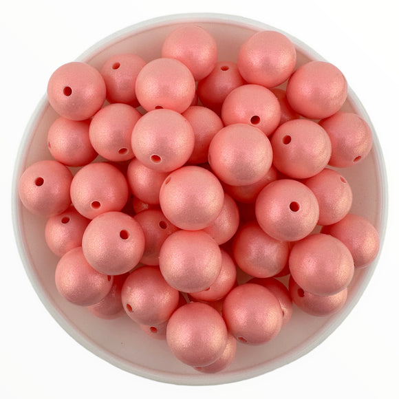 15-139 Opal Pastel Coral Pink 15mm Silicone Bead Exclusive