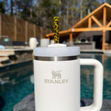 Leopard Print 40oz Plastic Straw (1 straw)