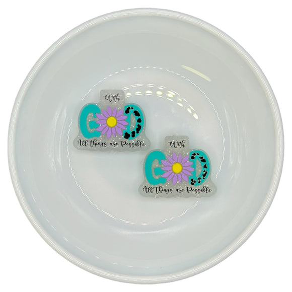 S-268 Glitter Purple & Turquoise With God Silicone Buddy EXCLUSIVE