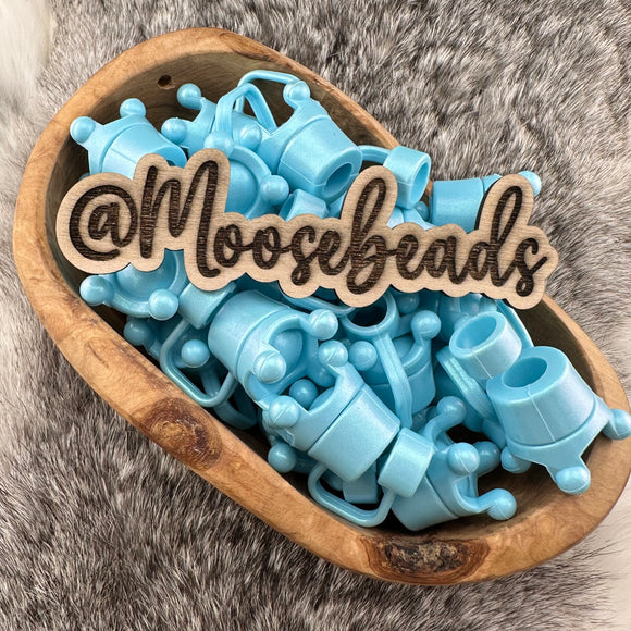 BST-2 Pastel Blue Opal Crown SILICONE Straw Topper EXCLUSIVE