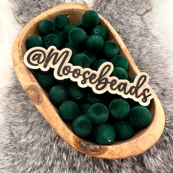 16mm Green Velvet Beads