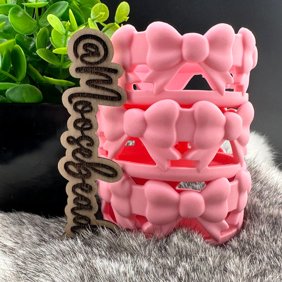 Coquette Pink BOW Silicone Tumbler Boot EXCLUSIVE