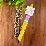 Yellow Pearl Beadable Ink Pen