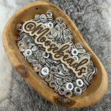 Thin Silver & Black Rhinestone Spacer 10mm (5 Pack)