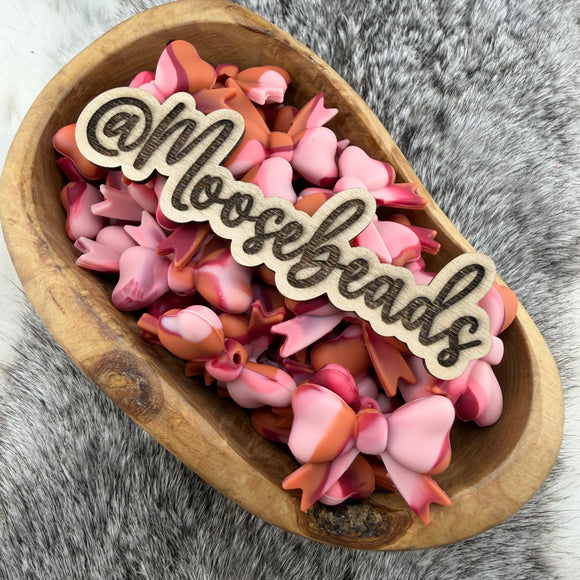 S-1031 Berry Sorbet Bow w/ Tails Silicone Focal EXCLUSIVE