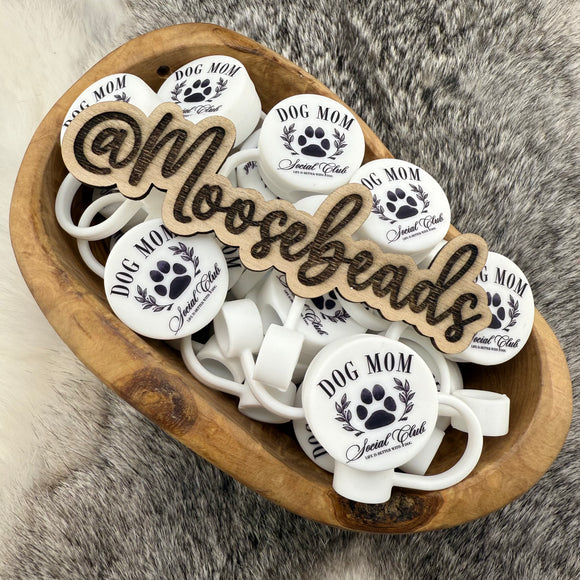 BST-131 Dog Mom Social Club Printed SILICONE Straw Topper EXCLUSIVE