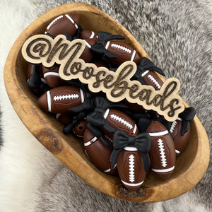 S-1275 Football w/ BLACK Bow 3D Silicone Focal EXCLUSIVE