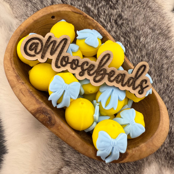 Coquette Lemon w/ Blue Bow 3D Silicone Focal EXCLUSIVE