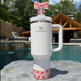 Pink Picnic Print Silicone Tumbler Boot EXCLUSIVE (1 Boot)