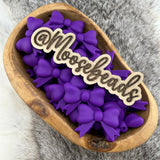 S-760 Dark Purple Bow w/ Tails Silicone Focal EXCLUSIVE