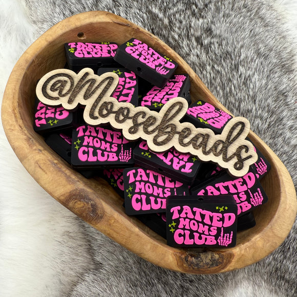 S-1318 Hot Pink Tatted Moms Club Silicone Buddy EXCLUSIVE