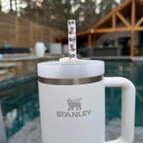 Raccoon w/ Bows 40oz Plastic Straw