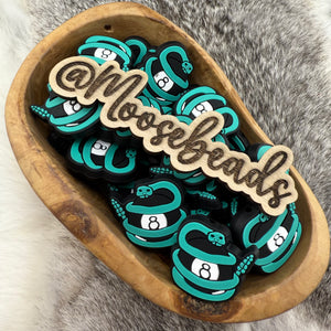 S-1148 Turquoise 8 Ball Snake Silicone Focal EXCLUSIVE