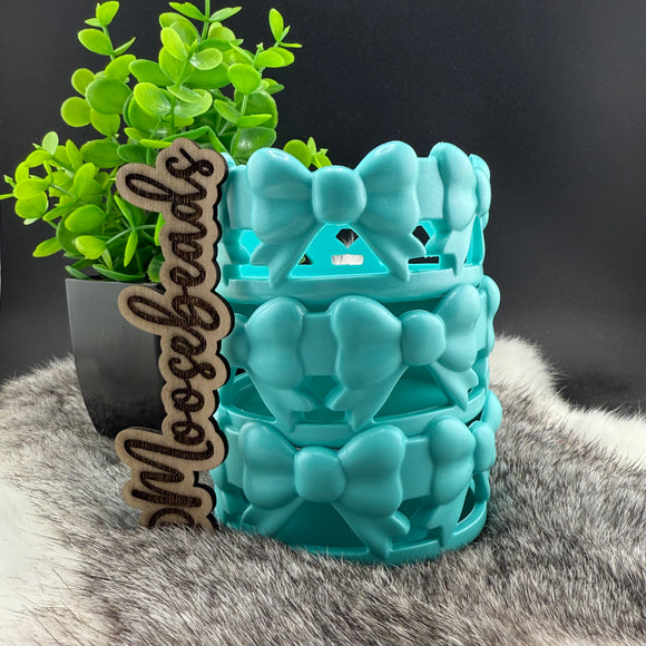 TB-34 Turquoise Opal Bow Silicone Tumbler Boot EXCLUSIVE