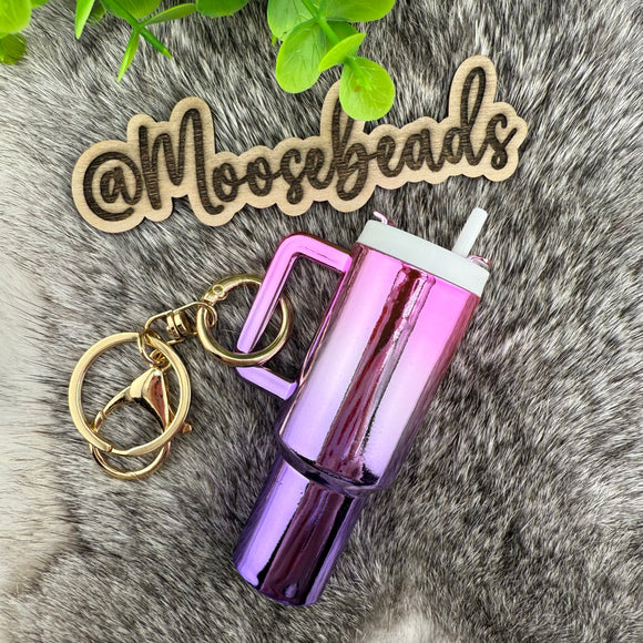 Purple Ombre Mini Tumbler Keychain