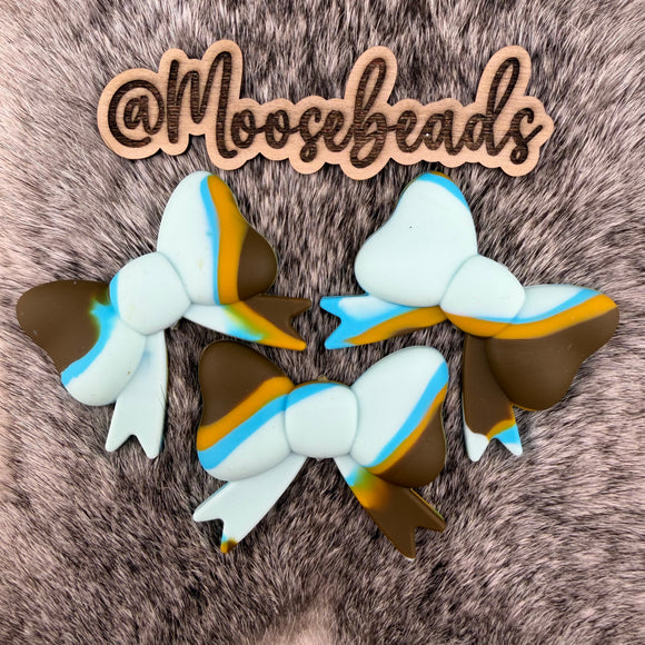 JUMBO-7 Butterscotch Breeze JUMBO Bow w/ Tails Silicone Focal EXCLUSIVE