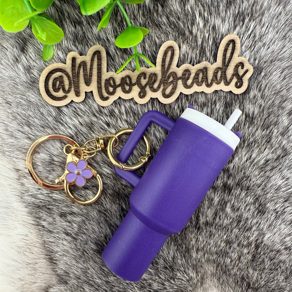 Purple Mini Tumbler Keychain