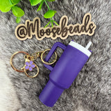 Purple Mini Tumbler Keychain