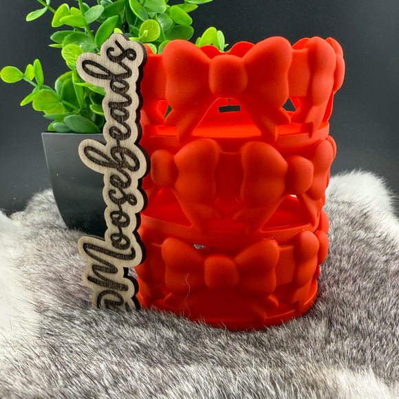 TB-33 Red Bow Silicone Tumbler Boot EXCLUSIVE