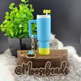 Light Blue Mini Tumbler Keychain