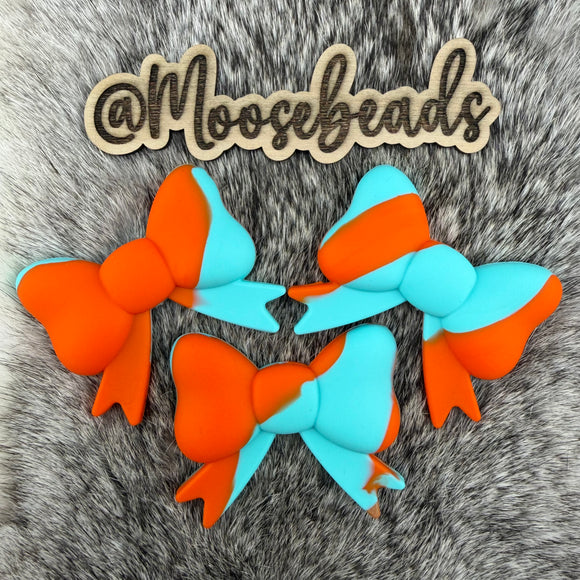 JUMBO-14 Tangerine Dream JUMBO Bow w/ Tails Silicone Focal EXCLUSIVE