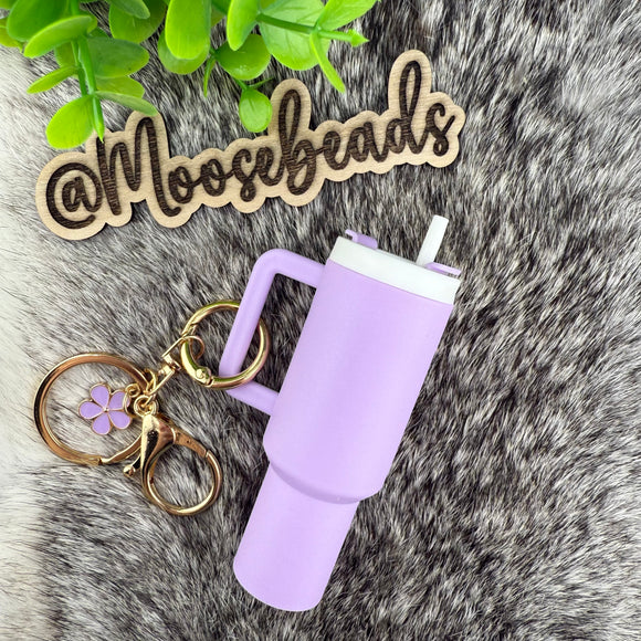 Lavender Mini Tumbler Keychain