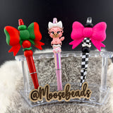 Dark Green Matte Wavy Large Hole Spacer 16mm