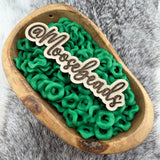 Dark Green Matte Wavy Large Hole Spacer 16mm