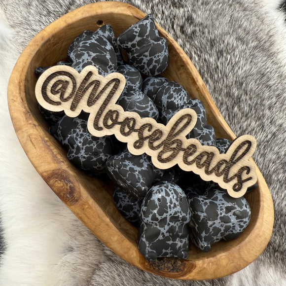 Black Cow on Clear w/ Glitter 3D Richard SILICONE EXCLUSIVE (M.A.D.)