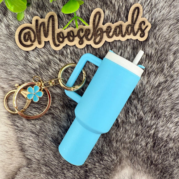 Light Blue Mini Tumbler Keychain