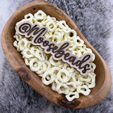 Creamy White Matte Wavy Large Hole Spacer 16mm