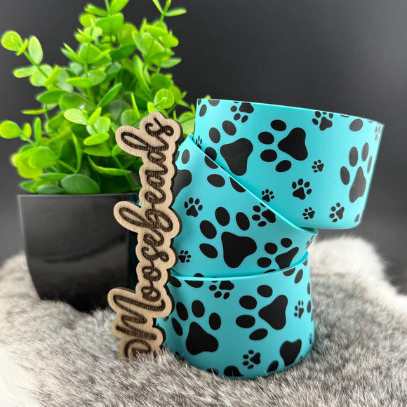 Turquoise Paw Print Silicone Boots for Tumblers EXCLUSIVE
