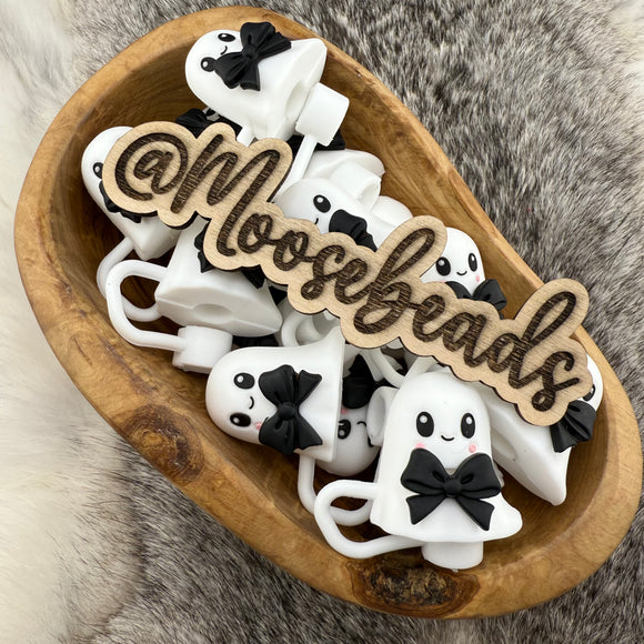 BST-138 Giggles the 3D Ghost Silicone Straw Topper EXCLUSIVE