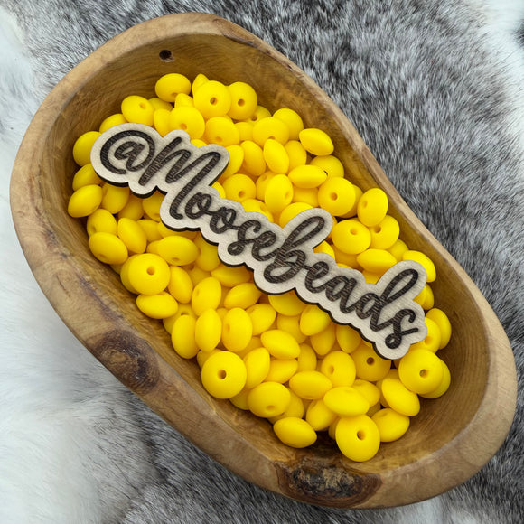 L-12 Yellow Silicone Lentil Bead