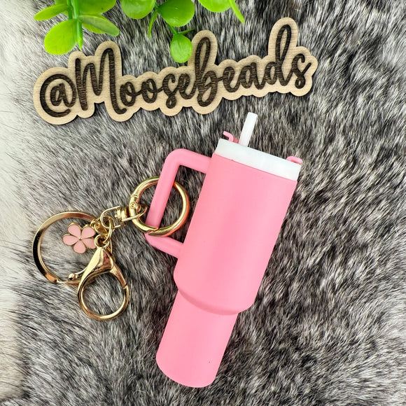 Light Pink Mini Tumbler Keychain