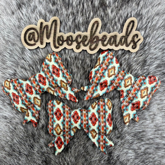 JUMBO-21 Ivory Tribal JUMBO Bow w/ Tails Silicone Focal EXCLUSIVE