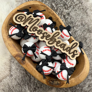 S-1116 Baseball w/ BLACK Bow 3D Silicone Focal EXCLUSIVE
