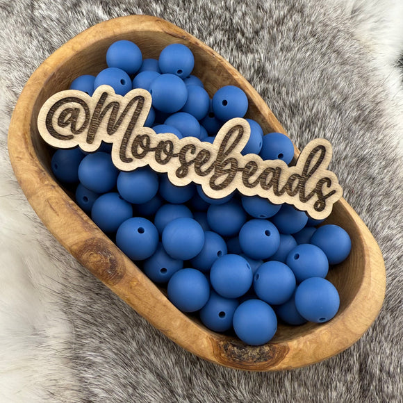 15-229 Yale Blue Solid 15mm Silicone Bead EXCLUSIVE