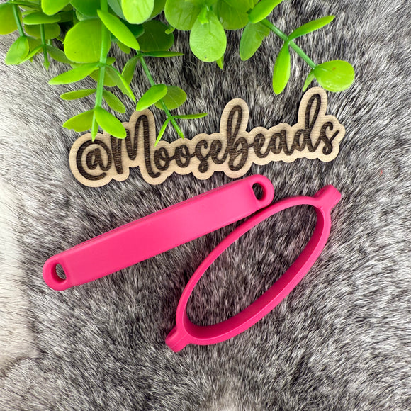 S-1365 Hot Pink Silicone Tumbler Collar/Chain Holder