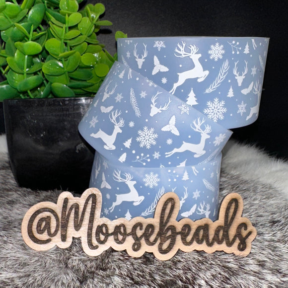 Blue Reindeer Boot (matches Snowflake Straw Topper)