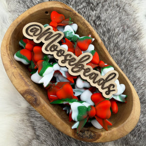 S-1048 Mistletoe Twist Bow w/ Tails Silicone Focal EXCLUSIVE