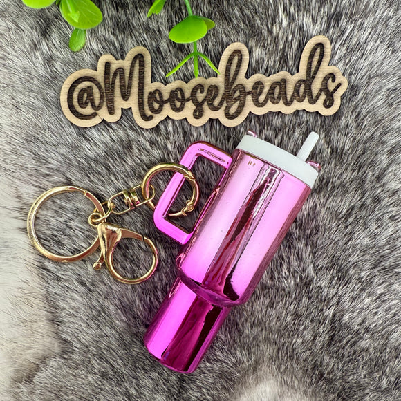 Pink Ombre Mini Tumbler Keychain