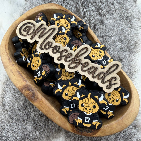 S-1221 Black Game Day Cow Silicone Focal EXCLUSIVE