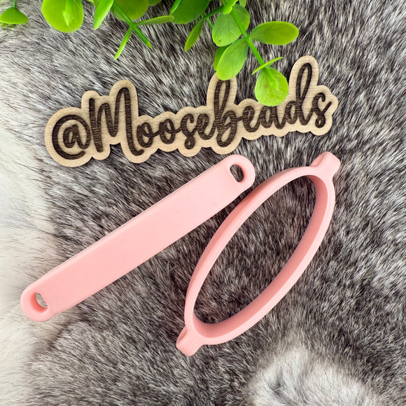 S-1277 Light Pink Silicone Tumbler Collar/Chain Holder