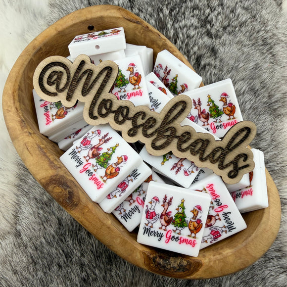 S-1277 Merry Goosmas Printed Silicone Focal EXCLUSIVE