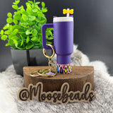 Purple Mini Tumbler Keychain