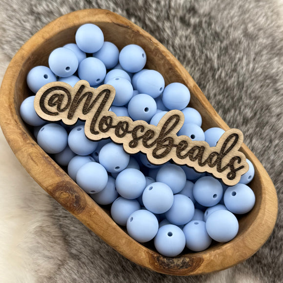 15-232 Sky Blue (Matches Bow on Lemons) Solid 15mm Silicone Bead EXCLUSIVE