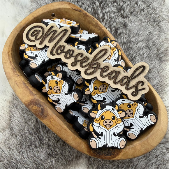 S-1220 Cow in White Pajamas Silicone Focal EXCLUSIVE