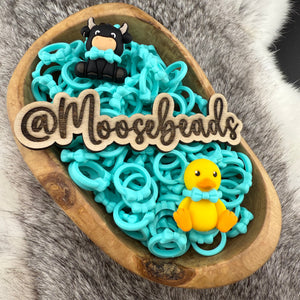 S-1288 Turquoise Bow Tie or Bow Headband Silicone Focal Exclusive