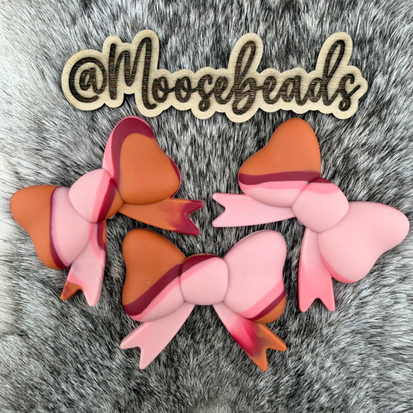 JUMBO-22 Berry Sorbet JUMBO Bow w/ Tails Silicone Focal EXCLUSIVE
